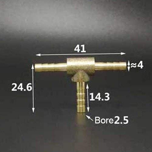 GASHER 10 Pezzi 10mm Barb tubo in ottone, 3-Way a forma di Y tubo di raccordo intersezione/liquido/carburante/aria