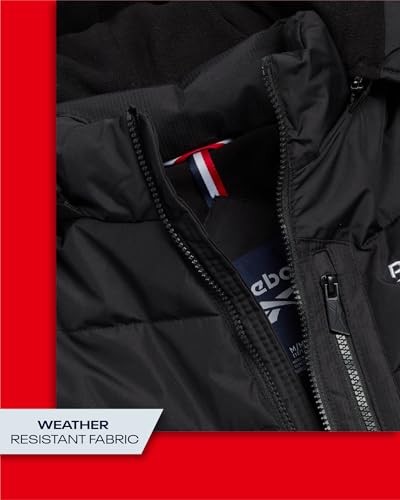 Reebok Boys Puffer Jacket - Heavyweight Quilted Water & Wind Resistant Boys Winter Coat - Fleece Insulated Kids Winter Jacket4