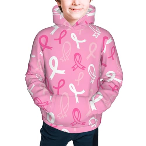 Breast Cancer Awareness (3) Kid Hoodies Boys Sweatshirts Girls Pullover with Pocket3