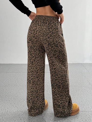 Pantalon de survêtement léopard ample idéal pour le cocooning à la maison - 3