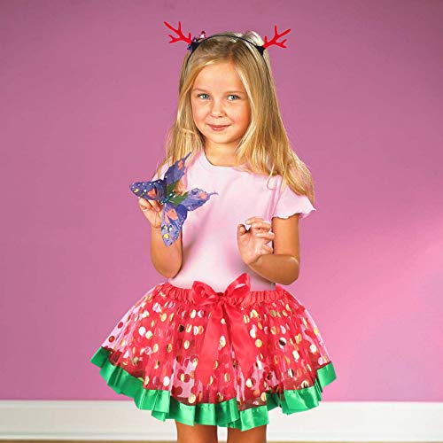ABOOFAN Saia de Tutu de Fantasia de Veado de Natal Com Tiara de Chifre de Veado Tiara de AniversÃ¡ri