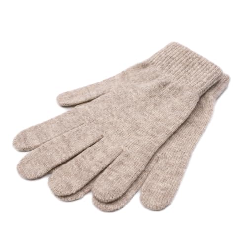 Guantes de cachemira de mujer contra las manos frías con lana pura de Mongolia marrón