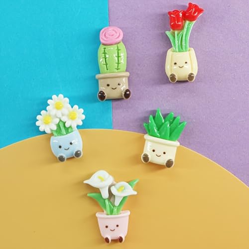 5 Imanes Decorativos de Flores para Refrigerador miniatura 6