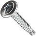Steel Self-Drilling Screw, Zinc Plated Finish, Modified Truss Head, Phillips Drive, #2 Drill Point, #8-18 Thread Size, 1" Length (Pack of 100)