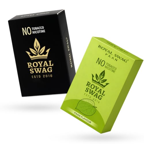 Image of ROYAL SWAG Regular And Paan Flavour Wellness Sticks 10 Sticks Each Pack of 2 Boxes Ayurvedic Herbal Blend Wellness Sticks