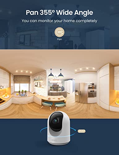 GNCC Pet Camera, Indoor Camera for Baby/Pet/Security with Night Vision, Dog Camera, 2-Way Audio, 2.4G WiFi, 360° PTZ… - Image 3