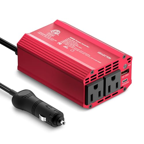 Image of 300W Power Inverter DC 12V to 110V AC Car Outlet Adapter with USB-C[PD65W] & USB-A[QC18W] Fast Charging Ports and Dual AC Outlets Car Power Inverter for Phone, Laptop on Road Trip