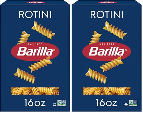 Image of Barilla Rotini Pasta, 16 oz. Box - Non-GMO Pasta Made with Durum Wheat Semolina - Kosher Certified Pasta (Pack of 2)