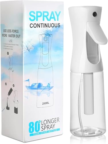 Continuous Spray Bottles - Ultra Fine Mist Sprayer | Water Spray Bottle For Hair Mister Spray Bottle | Hair Spray Bottles For Hairstyling, Cleaning, Salons (6.8 OZ- 200ml)