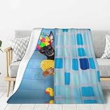 Diseño: con patrones bonitos y divertidos, esta manta peluda de perro Ratter de Praga en bañera está diseñada para mejorar la decoración de tu hogar. Los colores vibrantes y los diseños únicos añaden un toque de personalidad a tu espacio