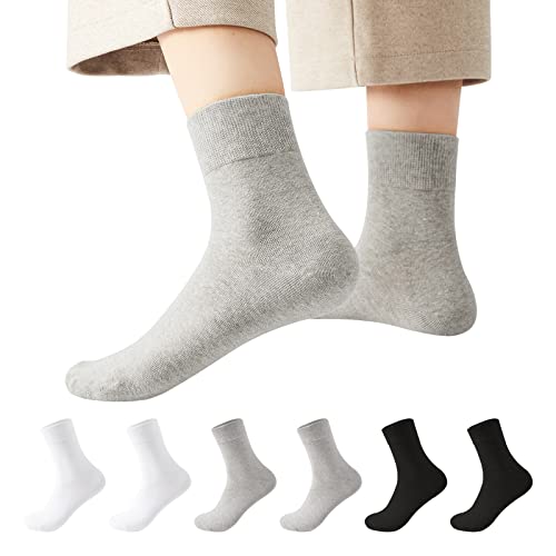 Image of J-BOX Crew Socks for Women Casual Cotton Socks Soft Breathable Dress Socks 10 Pairs