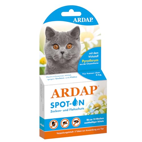 ARDAP Floh- und Zeckenschutz Paket inkl. Dr. Fressnapf Online-Tierarzt Beratung für Katzen (M) - Zeckenmittel für Katzen, Flohmittel Katzen, Zeckenschutz Katze