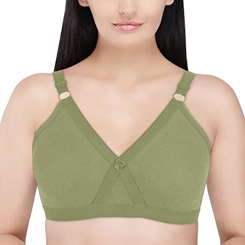 Image of Women's Poly Cotton Non-Padded Wire Free Full Coverage Bra