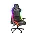 X-Rocker Siège Gaming Stinger Confort/Ergonomique Rembourré en Similicuir, Eclairage RVB, Accoudoirs Dossier/Hauteur Réglable 5144201 Noir