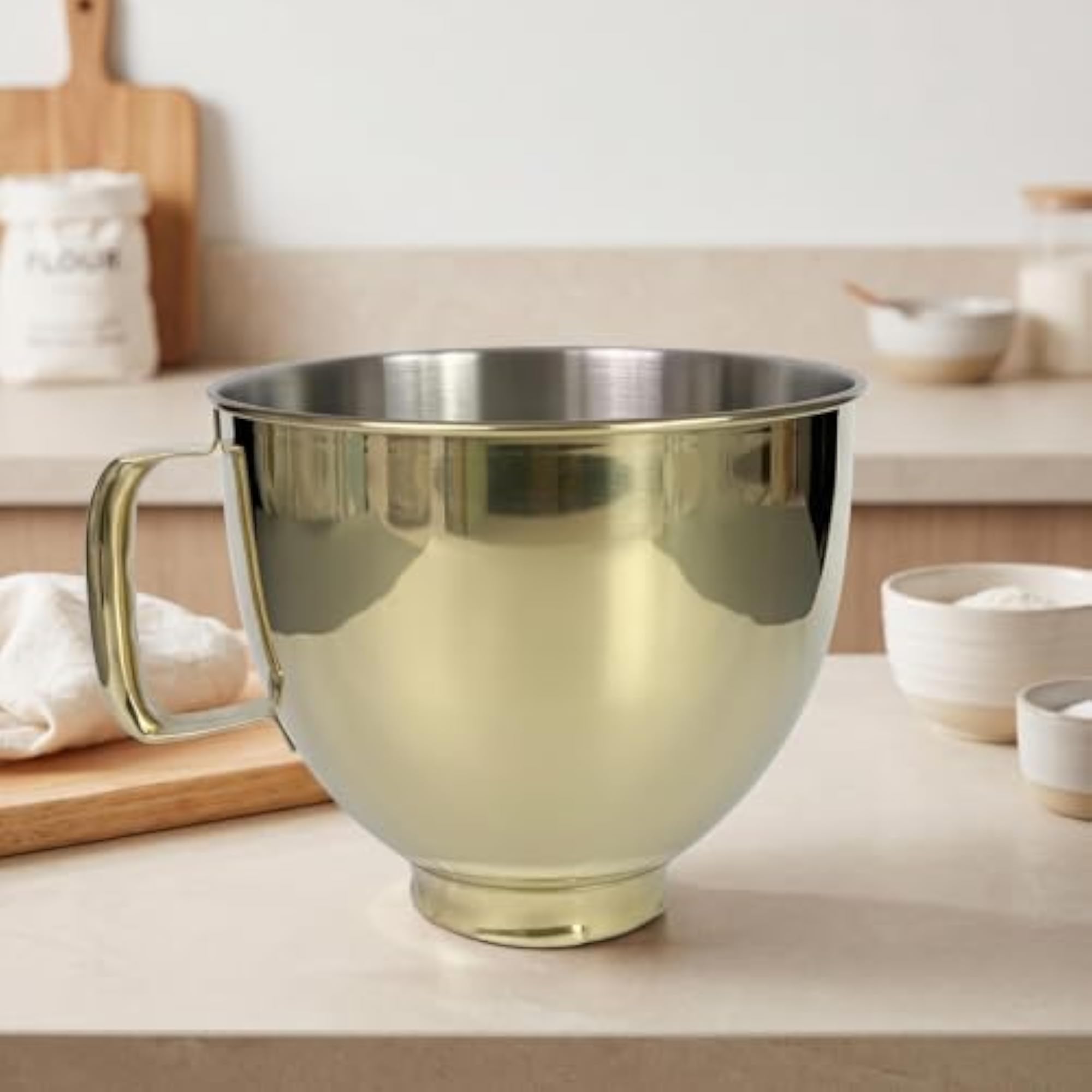 Handled Stand Mixer Bowl for Culinary Creators, Kitchen Use