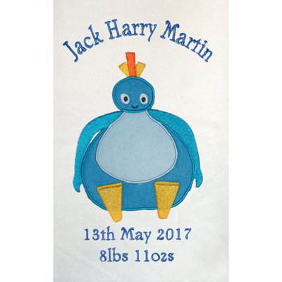 Twirlywoos Bighoo Personalised Super Soft Fleece Baby Blanket (White)