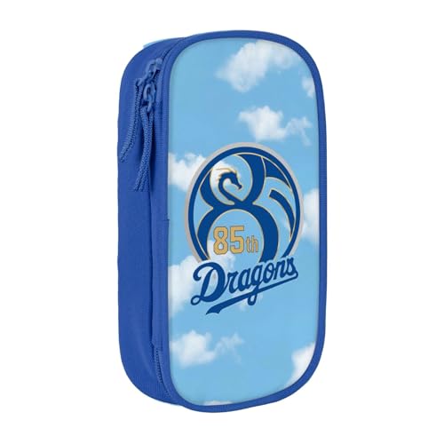 中日ドラゴンズ ペンケース 筆箱 筆入れ 大容量 文具収納 ペン袋 男の子 女の子 社会人 小学生 中学生 高校生用 入学祝い Blue