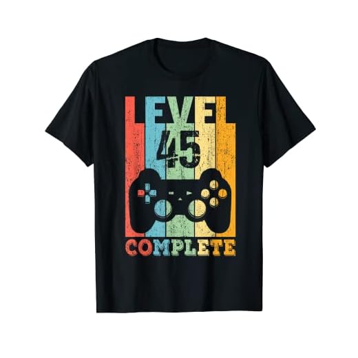 45 Años Cumpleaños Hombre Mujer Regalo Divertido Level 45 Camiseta