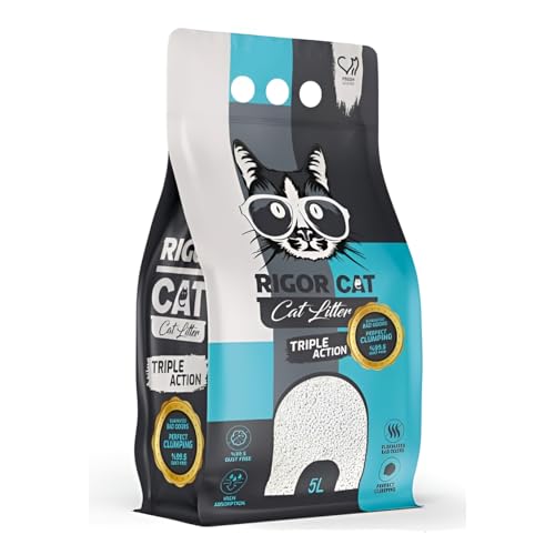 Rigor Cat Litter Fresh Scented 5 Ltr High Absorption Low Dust Quick Clumping Cat Litter