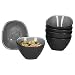 Produktbild Van Well Elements 6-TLG. Müslischalen-Set | 650 ml | edle Geschirr-Kollektion | glasiertes Steingut | kleine Salat-Schalen | 4 Farben, Farbe:grau-schwarz