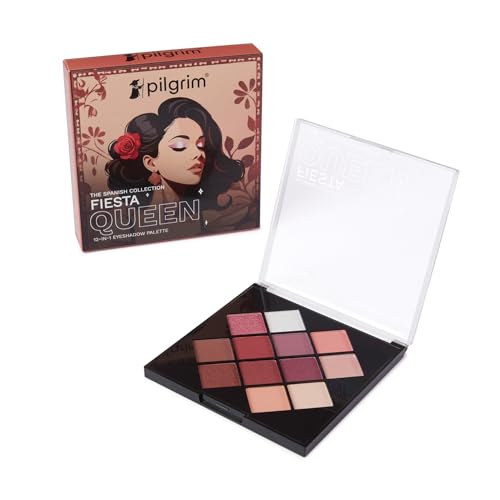 Image of Pilgrim Eyeshadow Fiesta Queen 12-in-1 Highly Pigmented Shades For The Ultimate Glam | 24Gm