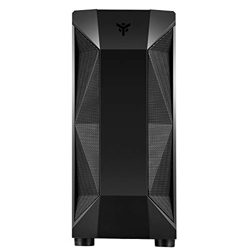 THE ROCK EVO - Case PC Gaming Middle Tower ATX, 1 Ventole da 12 cm ARGB in dotazione, 2xUSB3.2 - frontale ABS e mesh, pannello laterale in vetro temperato, nero - Case PC - Immagine 2
