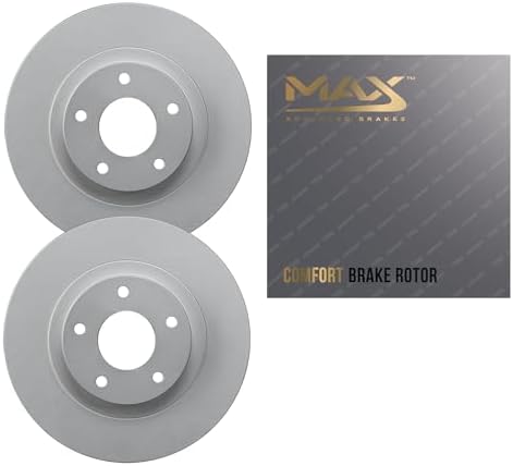Max Advanced Brakes - Front Brake Rotor Set for 2018-2023 Chevy Equinox; 2016-2023 Malibu, Geomet Coated OE-Style Front Rotors, Daily Upgrade