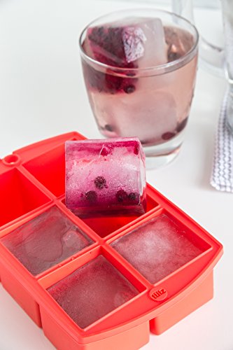 Tulz Mega Ice Block Tray, Silicone, Ruby miniatura 2
