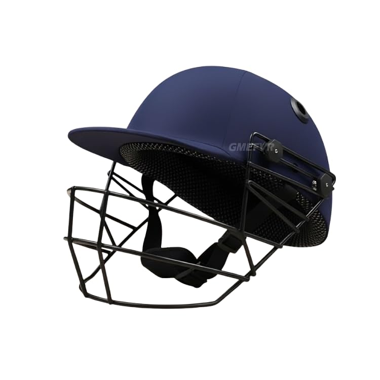 Gmrfvr Cricket Helmet for Batting and Wicket Keeping | Men, Women, Boys, Girls and Teenage or gen z | Adjustable Strap & Grill | Color: Navy Blue | Light Weight