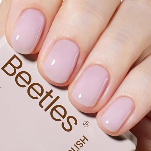 Image of Beetles Nude Gel Nail Polish - 15ml Purple Jelly Gel Polish Neutral Nail Polish Nail Concealer Sheer Translucent Effect Soak Off UV French Nail Art Manicure Salon DIY Gifts for Women