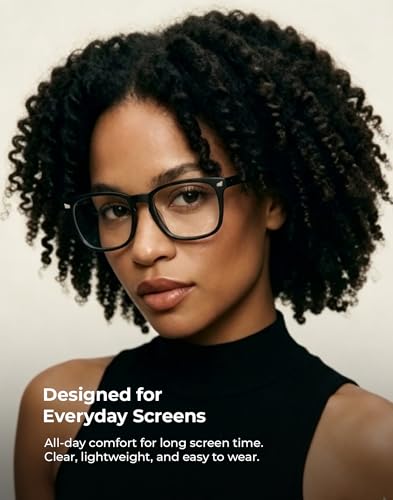 Image of TIJN Blue Light Blocking Glasses for Women Men Square Frame Nerd Eyeglasses Anti Blue Ray Computer Screen Glasses