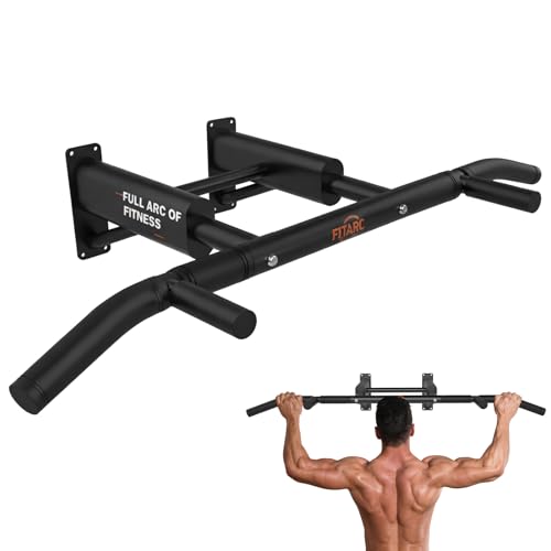 Fitarc Barre de Tractions Murale, Barre de Traction Murale pour Maison, Barre Tractions Fitness Multifonction, Équipement de Musculation Robuste avec...