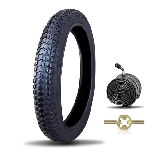 18 Pulgadas Neumático y cámara de Bicicleta, 18 x 2.125 (57-355), neumático de Goma antipinchazos, para Kit de Bicicleta BMX, Ciclismo de Carretera, Bicicleta eléctrica y MTB