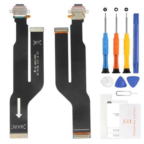 Charging Port Replacement for Samsung Galaxy Note 20 Ultra 5G USB Type-C Charging Port Flex Cable Replacement with Tools - Compatible with SM-N986U N986U1 (Dock Connector Board Repair Kit)