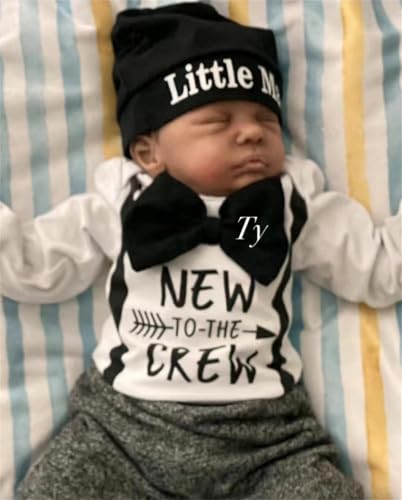Muñeco bebé reborn realista niño negro 48 cm miniatura 1