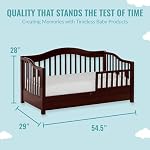Dream On Me Lit de jour pour tout-petits en Espresso – Greenguard Or & Baby Safety Alliance certifié, conception basse à flottante, rail amovible de protection de sécurité, finition non toxique, comprend tiroir de rangement