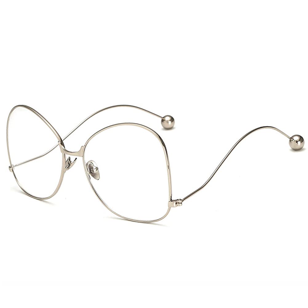 Okulary Do Czytania Dla Mężczyzn I Kobiet, Stylowe Retro Okulary Do Czytania Z Filtrem Przeciwodblaskowym, Powiększające Okulary Z Metalową Ramką/Silver/1.25 *