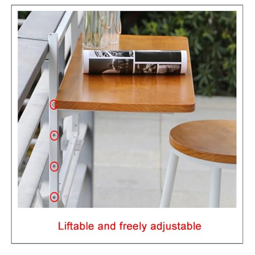 Table de terrasse toutes saisons pliante et réglable blanche 60x35 - 5