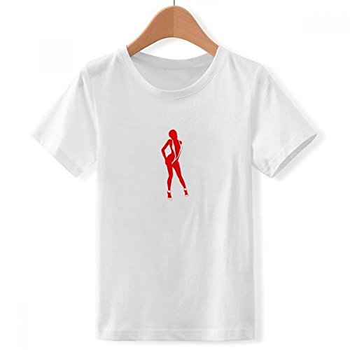 T-Shirt Bikini Beauté WoCrew Blanc pour Garçon en taille XX-Grand