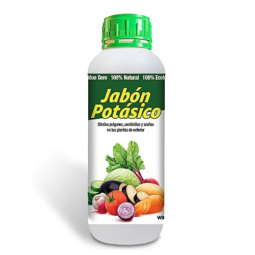 Jabón Potásico - 1 Litro - Protección Natural y Efectivo contra Insectos, Cochinilla Algodonosa y el Pulgón - 100% Bio - Alta Eficacia Comprobada