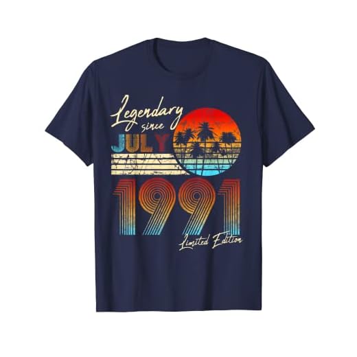 Hombre Nées En 1991 Julio - Regalo de cumpleaños (30 años) Camiseta