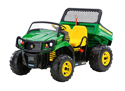 Peg Perego John Deere Gator XUV Extra-Large 12 Volt Ride-on, Durable Design for Kids 3-8, Green