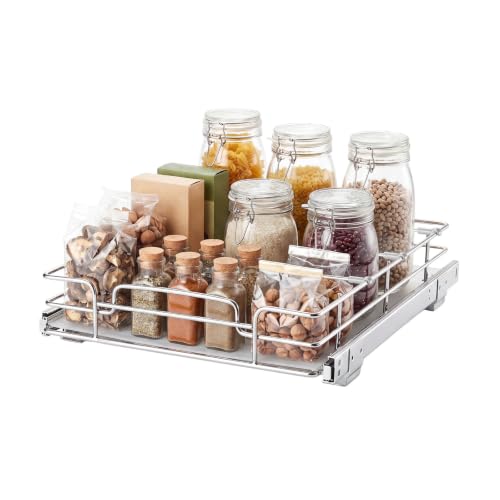 Image of VEVOR Pull Out Cabinet Organizer 12.4 inch W x 16.54 inch D Steel Slide Out Drawers