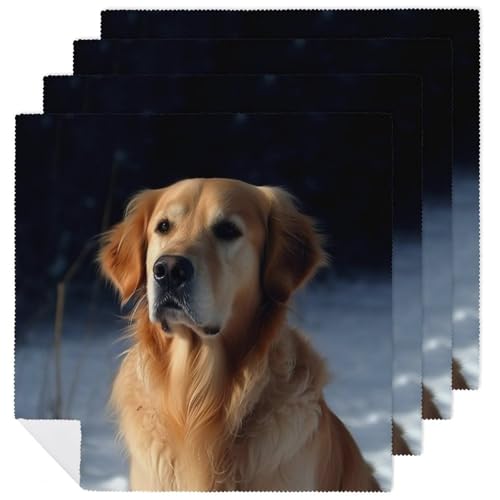 Servilletas de Tela Golden Retriever 4 Piezas miniatura 1