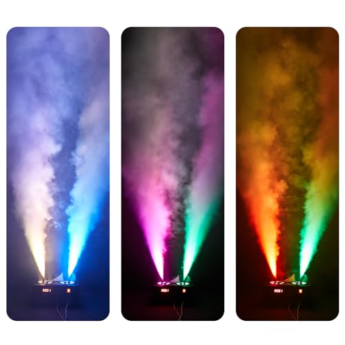 Máquina de humo con 16 luces LED y control remoto miniatura 3