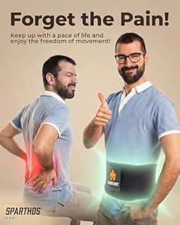 Sparthos Back Brace for Lower Back Pain - Immediate Relief from Sciatica, Herniated Disc, Scoliosis - Breathable + Lumbar Support Pad - For Men & Women - Fits 44–52″ Waist (Large, Check Size Chart)