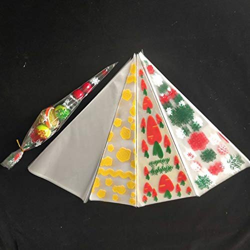 Kungfu Mall 100pcs Sacchetti di Cono di Natale