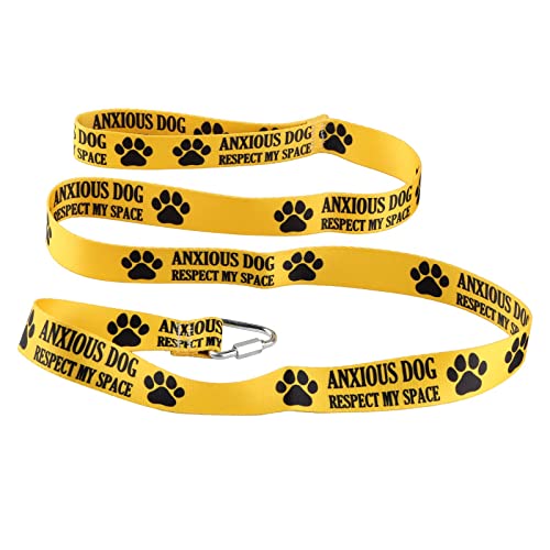 Funny Anxious Dog Leash, Respect My Space Walking Training Leash, Pet Lover Gift (Yellow), Anxious Dog Respect My Space-YE