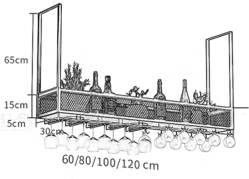 Deckenweinregal mit Beleuchtung, Hängeaufbewahrung für kopfüber hängende Weingläser, Elegante Bardekoration, platzsparendes Design, perfekt für Zuhause und Gastronomie