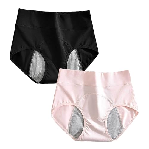 Cocila Bragas Menstruales Mujer Cómodas, Seguras Y para Flujo Abundante De Bikini Talle Interior Transpirable (Hot Pink, L) Brasileñas Tallas Grandes Braguitas Rojas Navidad Ropa Térmica